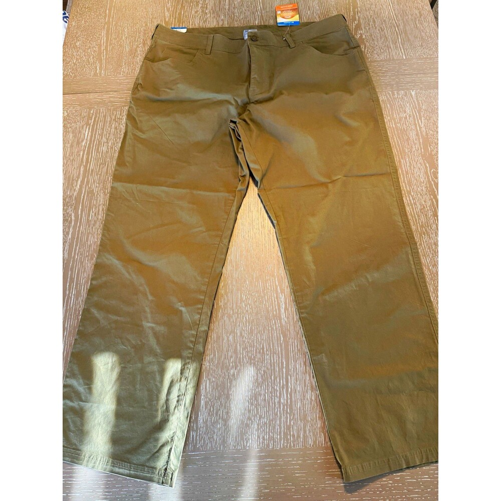 Columbia Men’s Green Regular Fit Straight Twill Stretch Pants Size 40